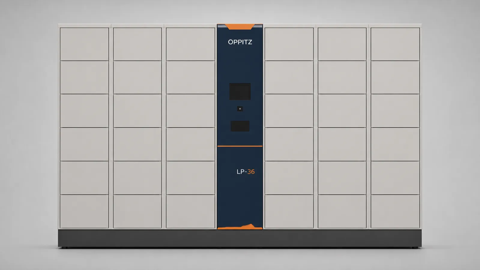 Oppitz Locker Pickup 36: vista frontal ortográfica