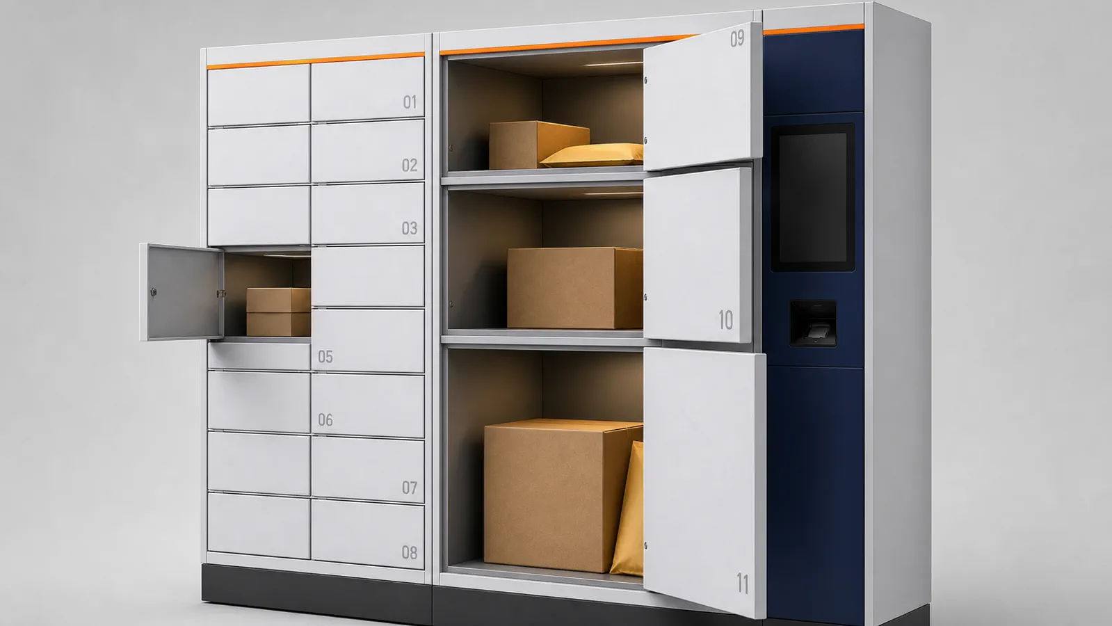 Oppitz Locker Residence 28: produto aberto e capacidade
